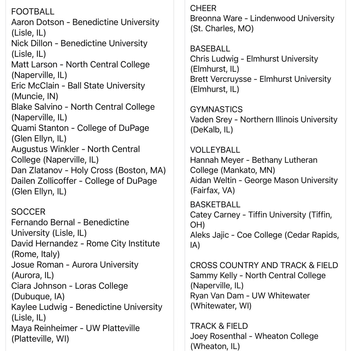Glenbard East Athletic Boosters (@geramsboosters) on Twitter photo Congrats to our 26 student-athletes that participated in College Signing Day! (Some seniors may still be undecided or have not committed at this time) <a href="/GEHS_Athletics/">Glenbard East Athletics</a> <a href="/GE_Rams/">Glenbard East</a> Congrats to our 26 student-athletes that participated in College Signing Day! (Some seniors may still be undecided or have not committed at this time) <a href="/GEHS_Athletics/">Glenbard East Athletics</a> <a href="/GE_Rams/">Glenbard East</a>
