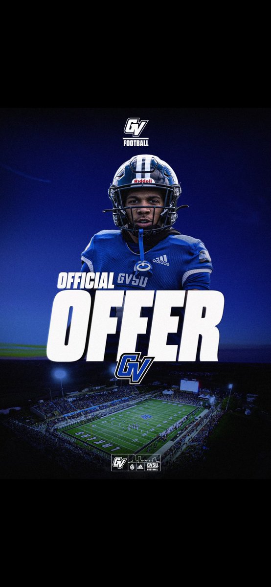 #AGTG I am extremely blessed to receive my first offer from GVSU @CoachStuddGV @CoachPostmaGV