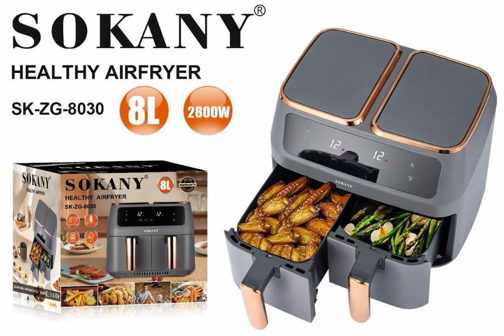 8L HEALTHY DOUBLE DOOR DIGITAL AIRFRYER Comes with warranty PRICE: 140,000