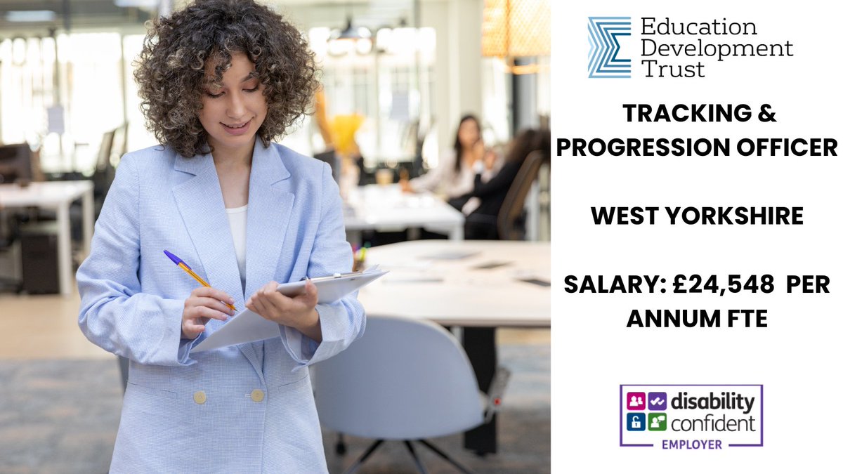We have a vacancy for a Tracking & Progression Officer who is going to lead on the UKSPF Future Forward tracking support given to local authorities across the West Yorkshire Combined Authority. 
careers.educationdevelopmenttrust.com/vacancies/2716…

#westyorkshire #sheffieldjobs #wakefieldjobs #leedsjobs