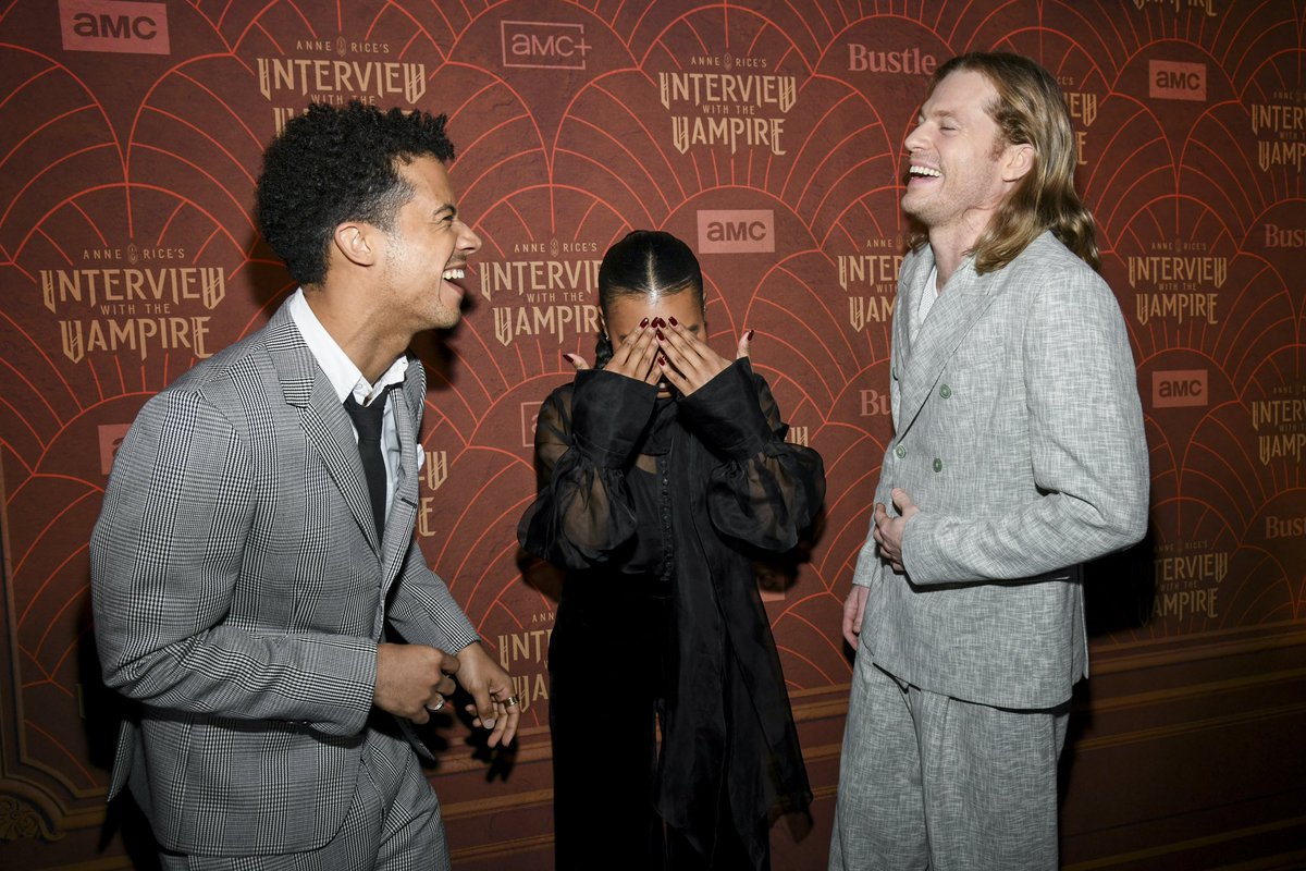 Jacob Anderson, Delainey Hayles and Sam Reid at the ‘INTERVIEW WITH THE VAMPIRE’ season 2 premiere.