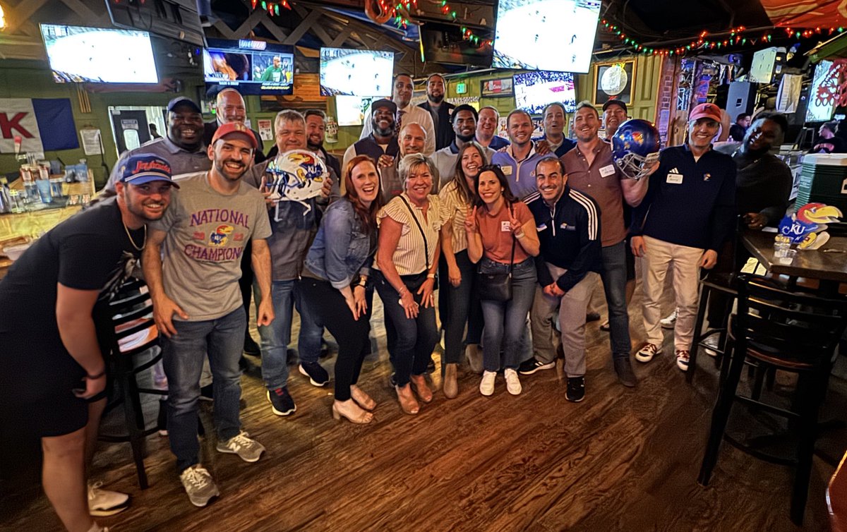 Great to see so many Jayhawks last night in Denver! Several former football players and a great group of alumni showed up to the KU Football Spring Social. The partnership with @KU_Football & @kualumni is strong!