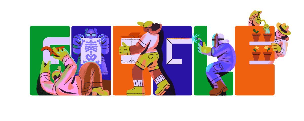 🙌El #GoogleDoodle del día conmemora el #DíaDelTrabajo, recordando la lucha por los derechos de todos los trabajadores. 🔨🏥🏪🌎✊

Conoce más sobre la historia➡️ goo.gle/3JJdX1E