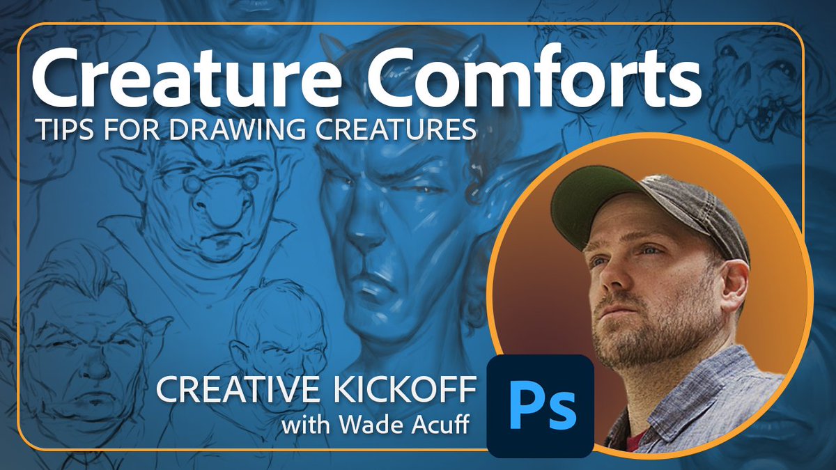 Bring fantasy creatures to life with @WadeAcuff! Stretch proportions, break rules, and craft unique and imaginative beings with each sketch. Start your day by unleashing your inner artist!

Tune in at 9 AM PDT: adobe.ly/3WlN3Va
