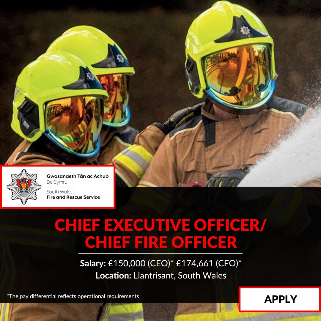 NEW OPPORTUNITY @SWFireandRescue SW Fire and Rescue Service is on a journey of cultural change and is seeking a new Chief Fire Officer/Chief Executive Officer to lead them through this period. To learn more, visit tinyurl.com/235ev3uy #CEO #FireOfficer #RescueServices