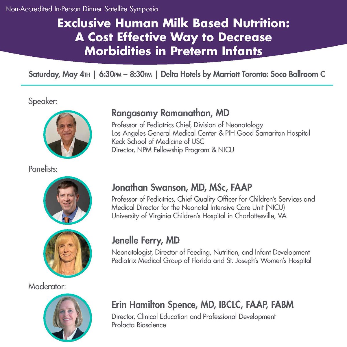 Attending #PAS2024? Don't miss our dinner symposium discussing cost-effective ways to decrease morbidities in preterm infants featuring Dr. Rangasamy Ramanathan. Register: hubs.li/Q02vGC6f0