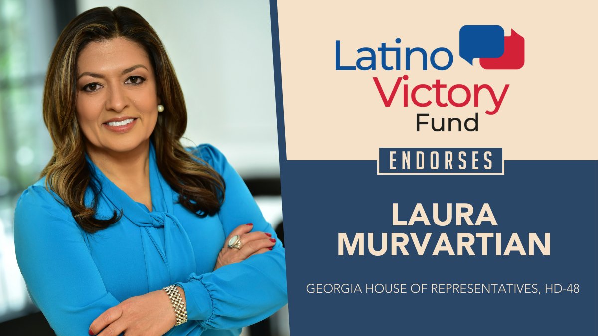 We are thrilled to endorse Laura Murvartian for the Georgia House of Representatives HD-48. @murvartian4ga is a leading force in Georgia's Latino and business communities—as an accomplished small business owner, non-profit founder, and an advocate for the arts.