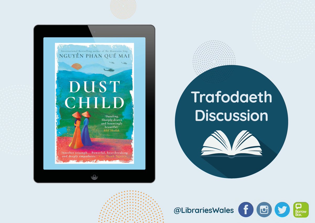 The May #OnlineBookGroupWales read is... 📚Dust Child by Nguyễn Phan Quế Mai📚 Join a discussion at the end of the month on Facebook👉 facebook.com/groups/2312900… The title is now available on @BorrowBox as eBook & eAudiobook with unlimited borrowing! libraries.wales/my-digital-lib…