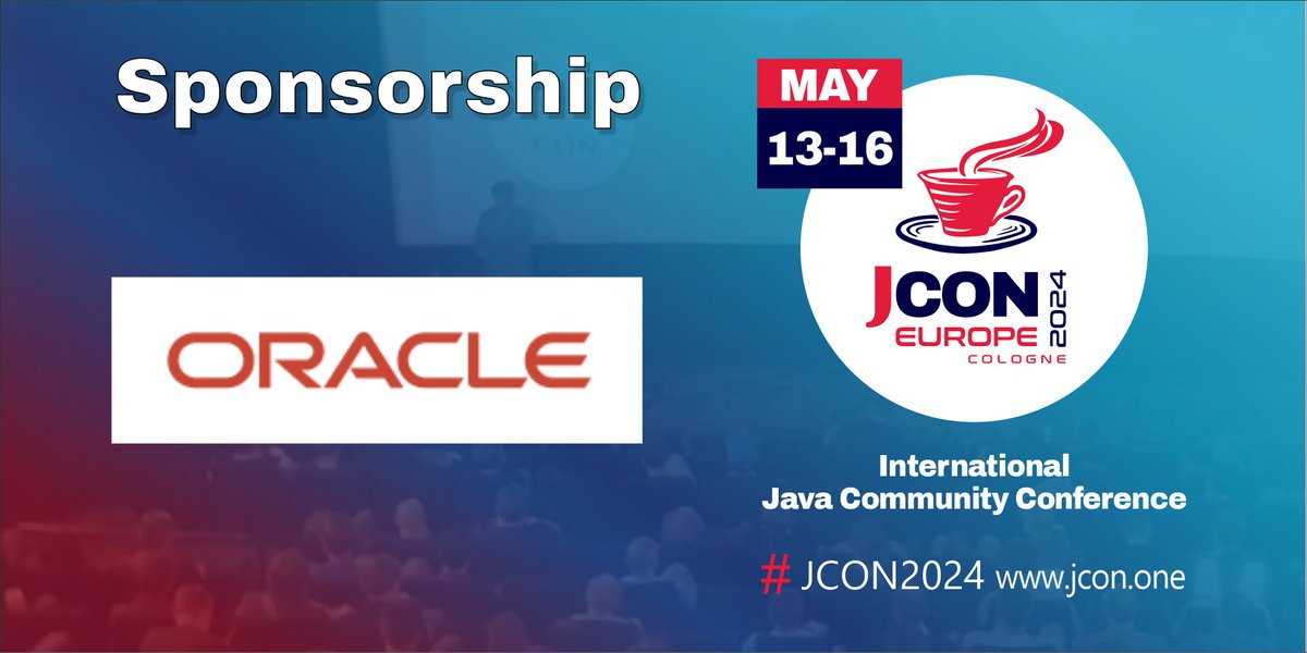 We are honored to have @Oracle as a Platinum Sponsor for #JCON EUROPE 2024! Without their support, we couldn't make #JCON2024 possible! Get to know them and join us at #Cinedome in May! 🎟️: jcon.koeln Become a sponsor: 2024.europe.jcon.one/become-a-spons…