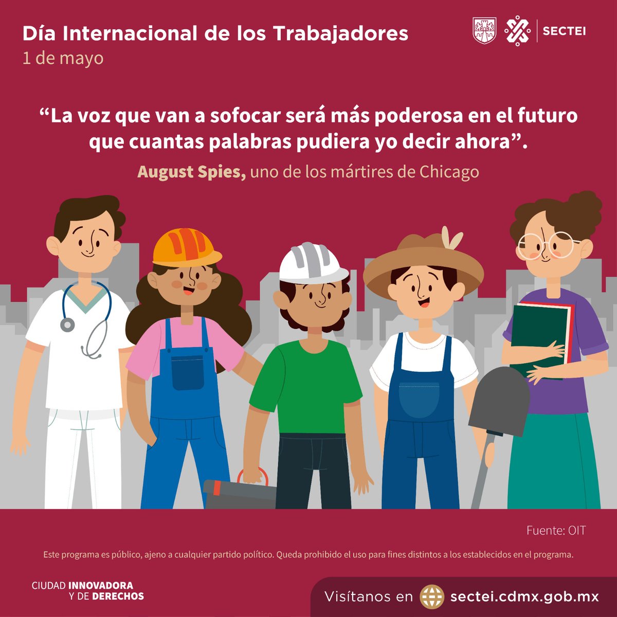 El #DíadelTrabajo se conmemora como homenaje a los Mártires de Chicago, Estados Unidos. Es una jornada reivindicativa de los derechos de los trabajadores y alienta a reconocer su aportación en todo el mundo. 👷‍♂️👷‍♀️