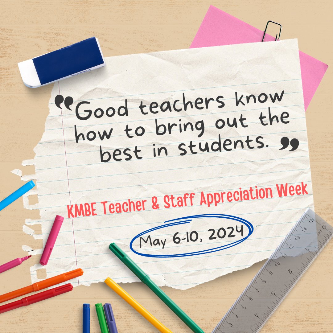 Next week is QCUSD's Teacher & Staff Appreciation Week! Mark your calendar!