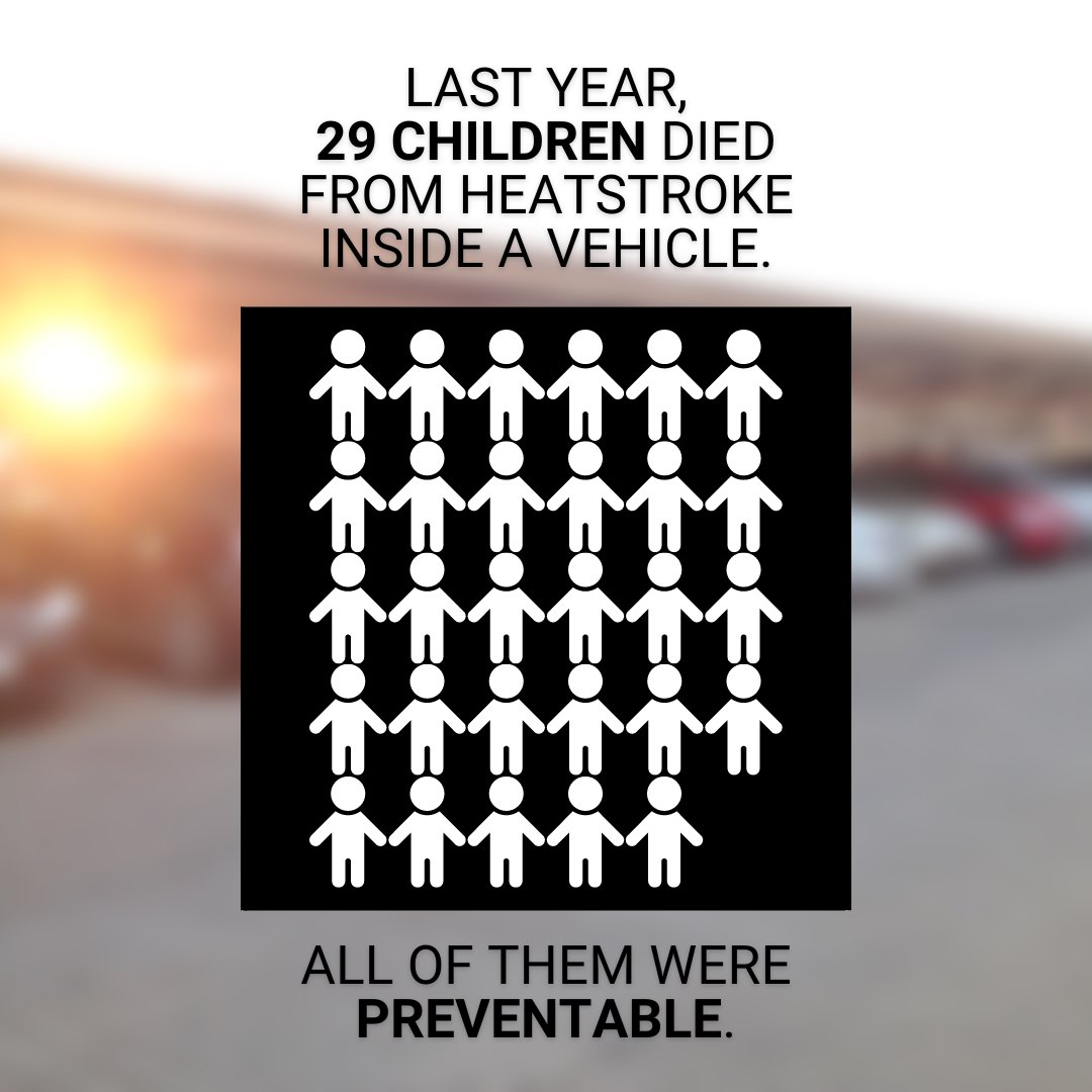 ❗ NEVER leave a child alone in a vehicle – not even for a minute. ❗ #HeatstrokePreventionDay