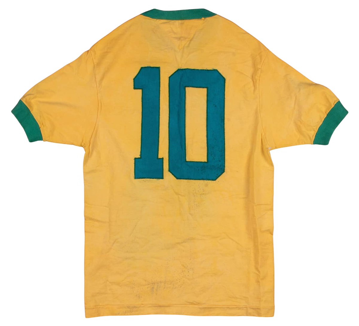 An everlasting legacy ⚽ This 1970s Pele Game-Used Brazil National Team Jersey is available now in our April Elite at goldin.com! Bid now: bit.ly/3wgRtlx