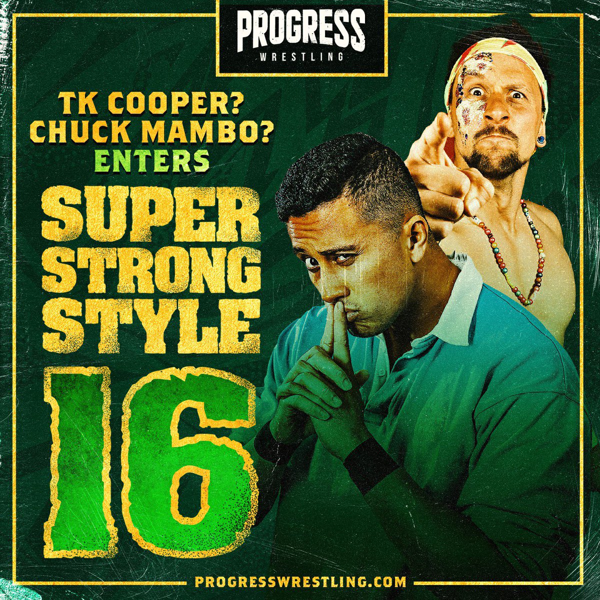 🚨 SUPER STRONG STYLE 16 ☀️ Which member of Sunshine Machine will enter the 2024 #SSS16 tournament? ‼️ We will hear from TK Cooper & Chuck Mambo tomorrow at 6PM! 📅 SUN 26th & MON 27th MAY | 3PM | Electric Ballroom, London 🎟️ Progresswrestling.com/tickets #SSS16