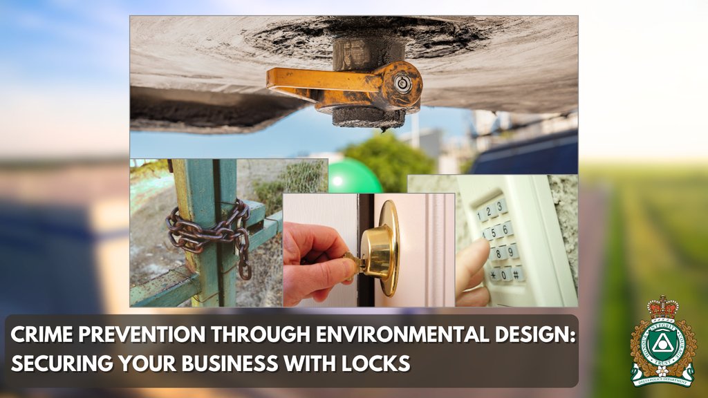 The third installment of our #CPTED series highlights the importance of securing your place of business with locks. 🔒 From deadbolts and king pins, to keypads, chain locks, and more - these crucial mechanisms serve to prevent crime and enhance #businesssecurity.