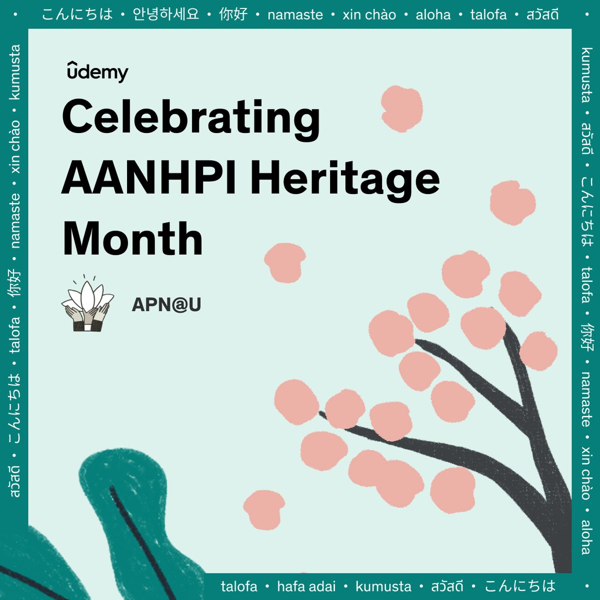 Happy #AANHPIHeritageMonth! This month, we recognize the contributions and achievements of Asian Americans, Native Hawaiians, and Pacific Islander Americans. Stay tuned throughout the month as we celebrate the AANHPI community with our Asian Pacific Network at Udemy (APN@U) ERG.