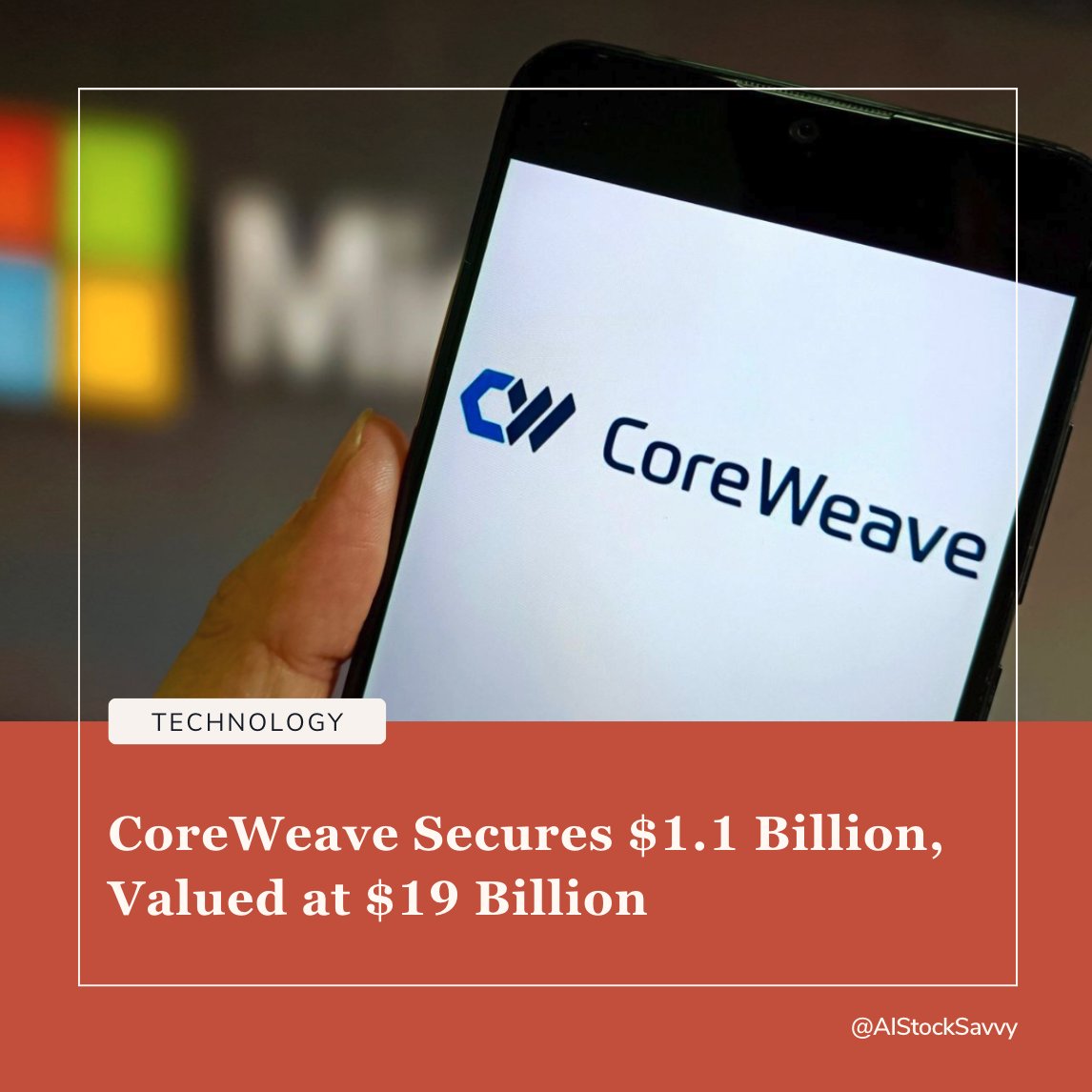 📣 JUST IN: AI Cloud Computing Startup CoreWeave Valued at $19 Billion in New Funding Round - WSJ

$NVDA $AMZN $GOOGL $META 

👉 Key Highlights:

📍 CoreWeave backed by Nvidia, secured $1.1 billion from investors, raising its valuation to $19 billion.

📍 The funding round was