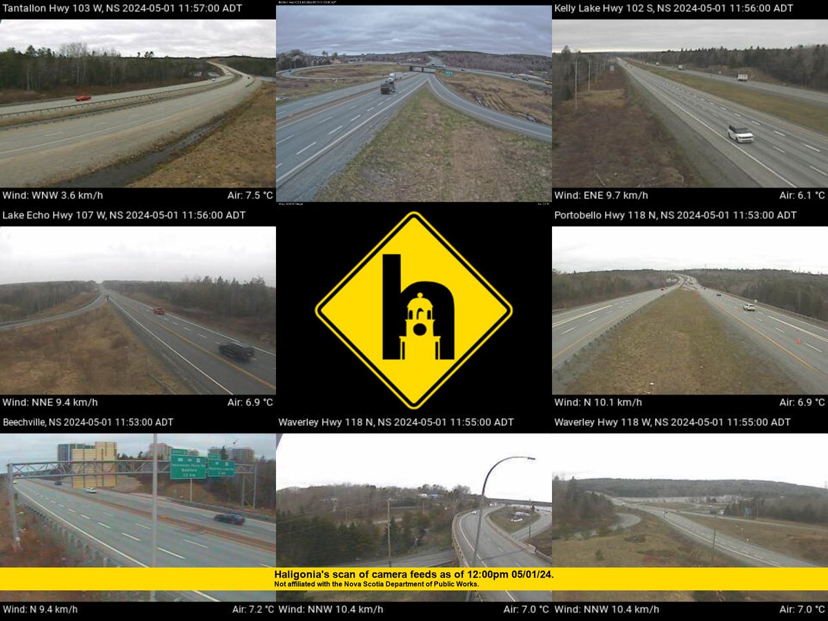 Conditions at 12:00 pm: 5.8°C. @ns_publicworks: #noxp #hfxtraffic