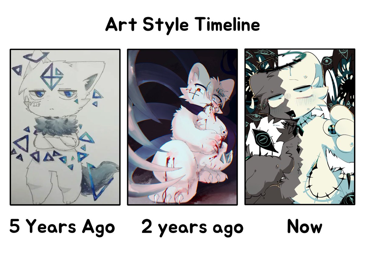 昔からばけものばかり描いています
 #ArtStyleTimeline