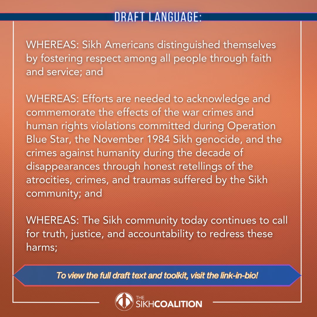 Because this year marks the 40th anniversary of the Sikh genocide in India, the Sikh Coalition has put together an advocacy toolkit to assist sangats in seeking local commemorative proclamations. Learn more via today's blog post: thesikh.co/1984toolkit