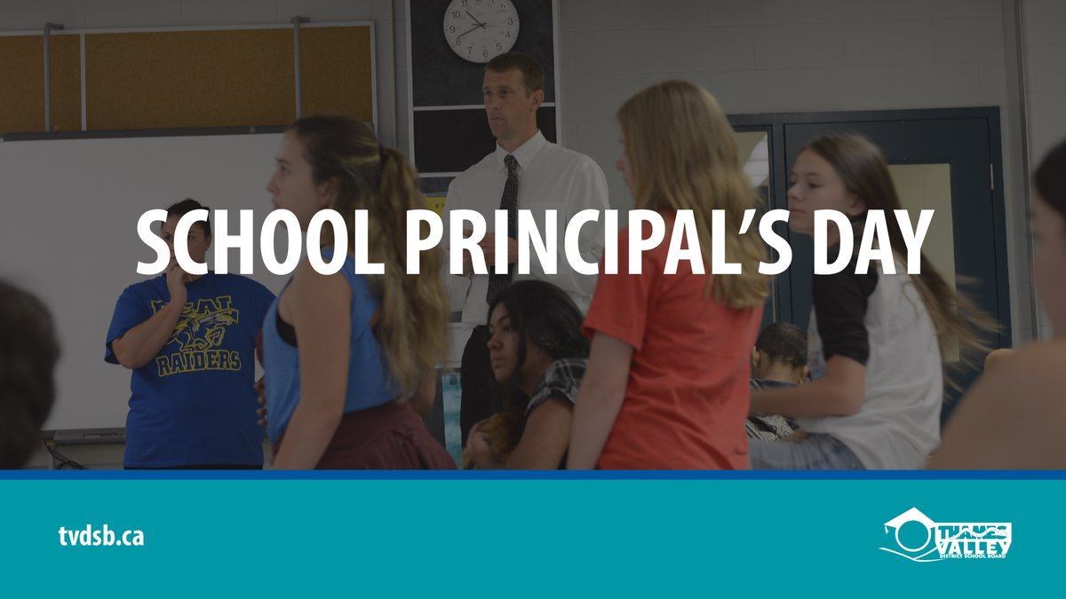 Happy School Principal's Day to Principals and Vice Principals across #TVDSB! Thank you for doing everything you do to make school communities special for students, staff and families.