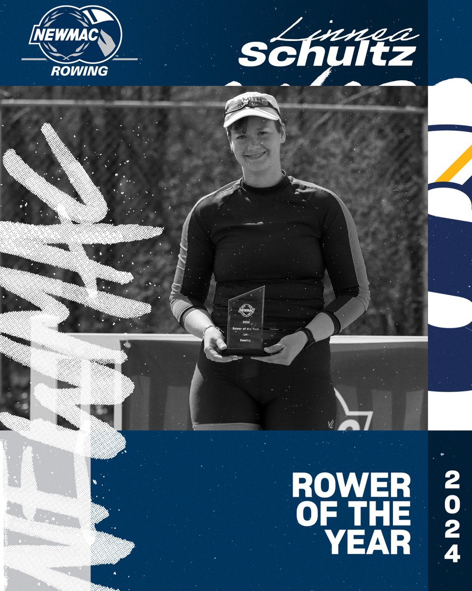 Congratulations to @SmithPioneers Linnea Schultz, who was voted the 2024 NEWMAC Rower of the Year! ⭐ Helped Smith to NEWMAC title ⭐ Led V8 to a PR in the 2k this Spring ⭐ V8 finished 2nd at NEWMAC Championship #GoNEWMAC // #WhyD3
