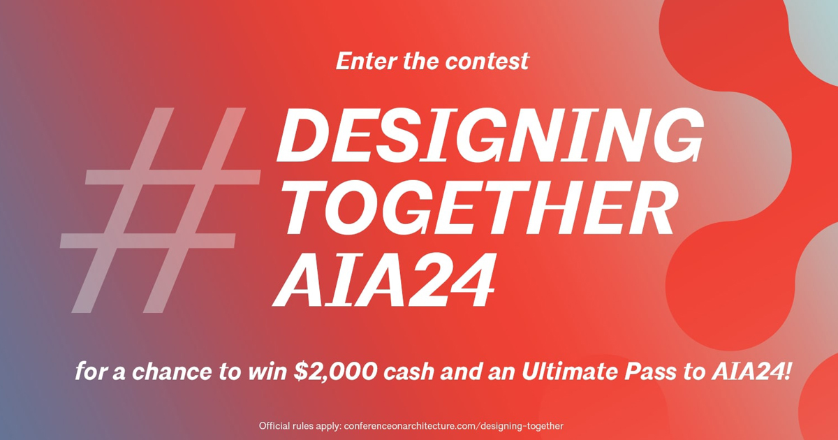 Show off your innovative idea on Instagram and enter for a chance to win $2,000 and an Ultimate Pass to AIA24 in the #DesigningTogetherAIA24 contest—now through May 3!  bit.ly/ContestAIA24