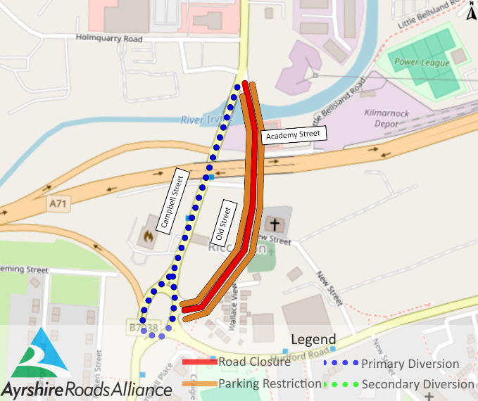 Resurfacing Works - Old Street, Kilmarnock ara.roadsonline.co.uk/ARA/TTRO/RMU10… - 7 to11 May 2024 - Road closed between 8:00am and 5:00pm - View all restrictions ara.roadsonline.co.uk/ARA/TTRO/Map @EastAyrshire @southayrshire