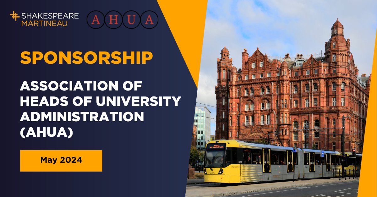 We are delighted to be returning as a national sponsor for AHUA. As part of this sponsorship we will be extending our support to the AHUA members, including a free legal helpline and an introduction to education law. ahua.ac.uk #AHUA #Education #University #LawFirm
