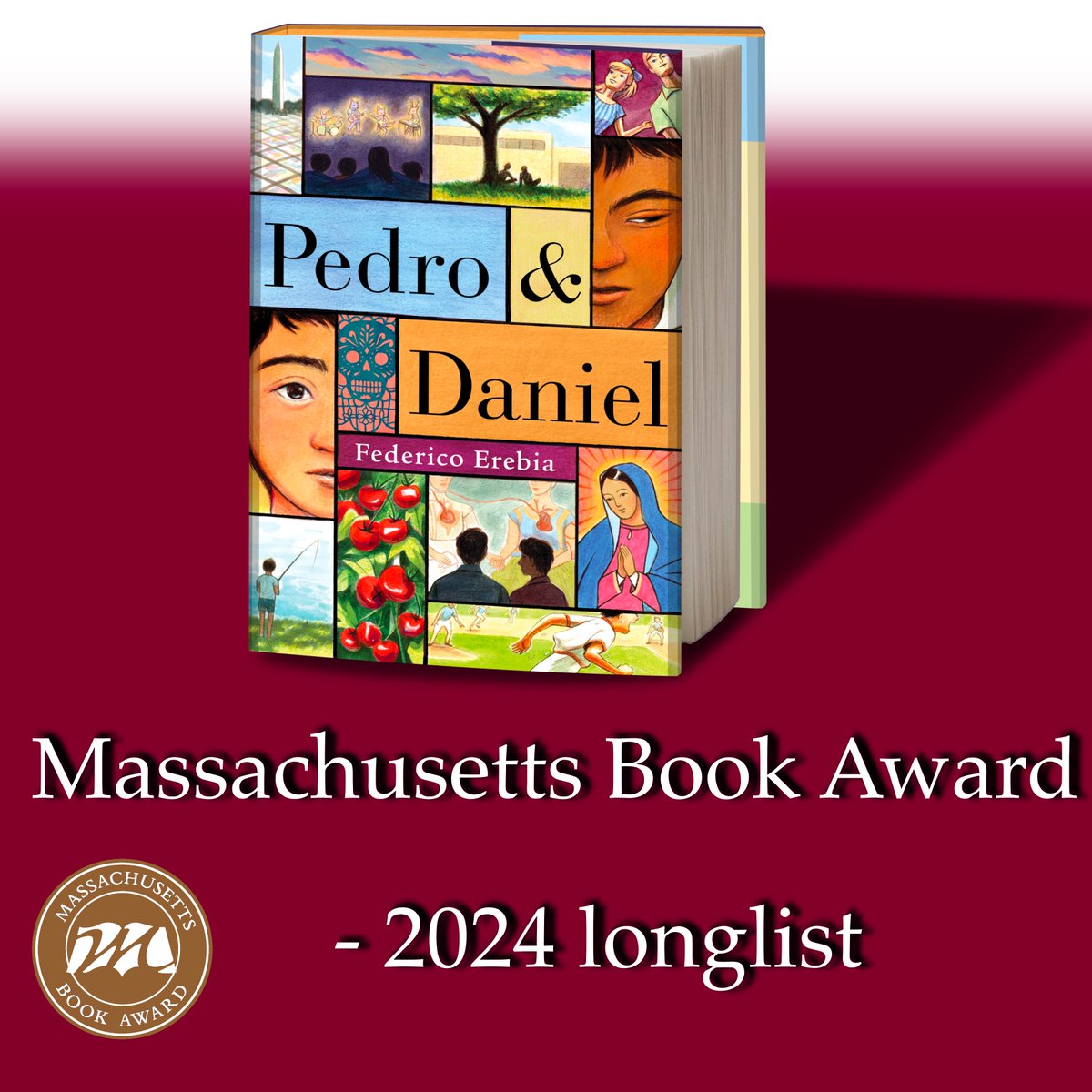 PEDRO & DANIEL is longlisted for the

2024 Massachusetts Book Award

#PedroAndDaniel #PedroWithoutDaniel #BookTwitter #LibraryTwitter #TeacherTwitter
