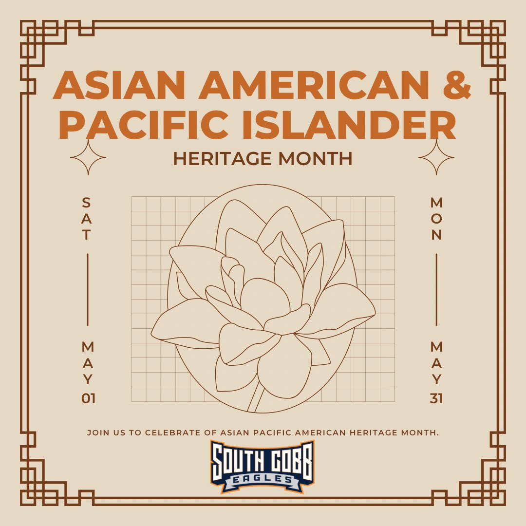 Embracing our roots, celebrating our heritage. 🌺✨ Happy Asian American & Pacific Islander Heritage Month from South Cobb High School! #AAPIHeritageMonth #SoarWithPride