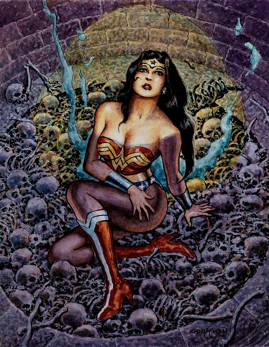 WONDER WOMAN by Ernie Chan #comicart #comicbookart