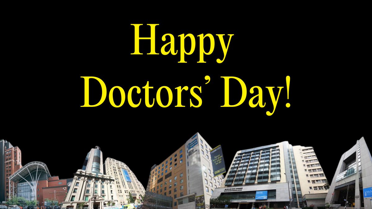 Happy Doctors' Day to all the incredible #physicians at @UHN – including fellows, residents, and medical students, whose commitment and excellence makes us the #1 hospital in Canada. Thank a #doctor through Honour Your Hero ➜ bit.ly/4a0ihUQ #DoctorsDay #PhysiciansDay