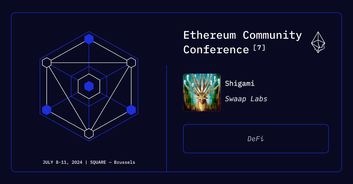 Say hello to your EthCC[7] speakers!

@Shigami_Cedar from Swaap Labs

Track: Decentralised Finance 

See you in Brussels! 🖤💛❤️