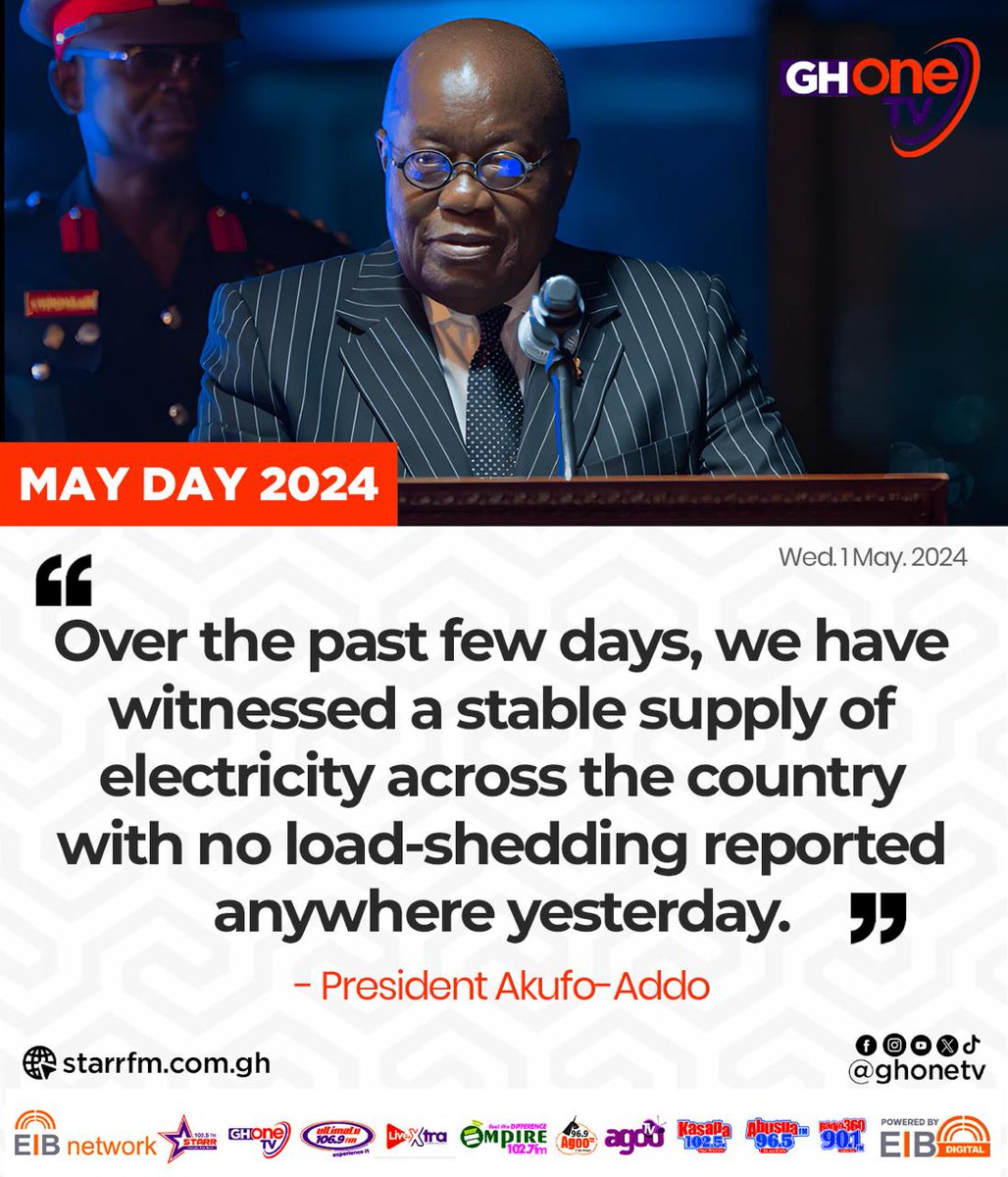 Excerpts from President Akufo-Addo's May Day speech at the Independence Square...

#GHOneTV #MayDay2024 #WorkersDay #MayDay
