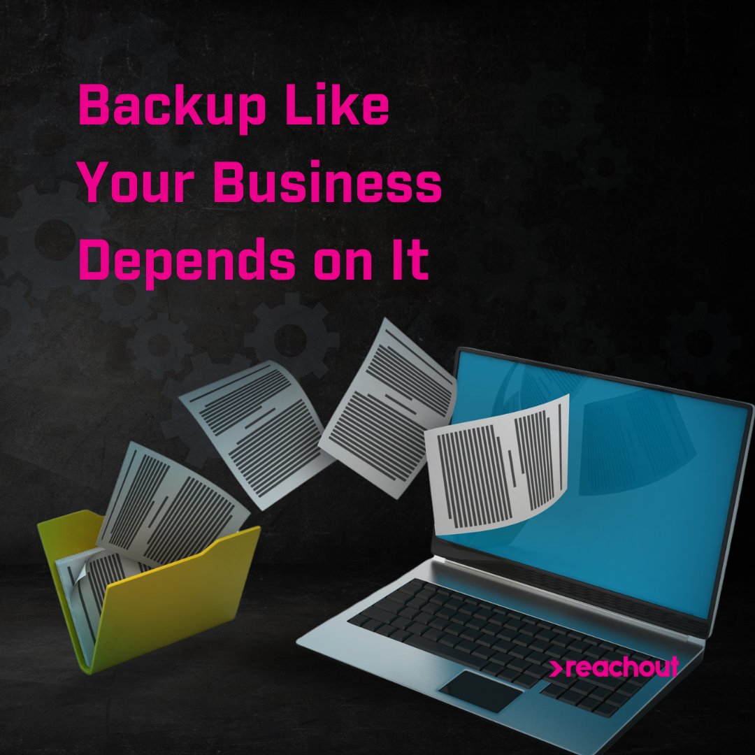 Secure your business's lifeline with ReachOut technology... Backup like your business depends on it because it does! 💻🔒 #Reachout #DataSecurity #BackupStrategy