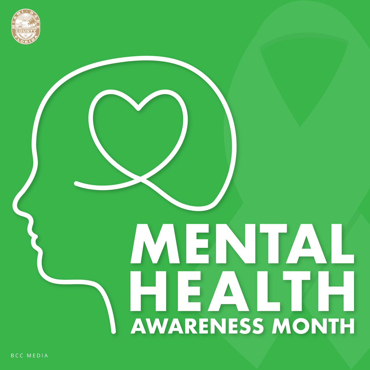 Thanks to a resolution sponsored by Commissioner @SenReneGarciaFL, #OurCounty recognizes May as Mental Health Awareness Month to bring attention to our current mental health crisis. Let's stand together to educate our community and help erase the stigma against mental health. 💚