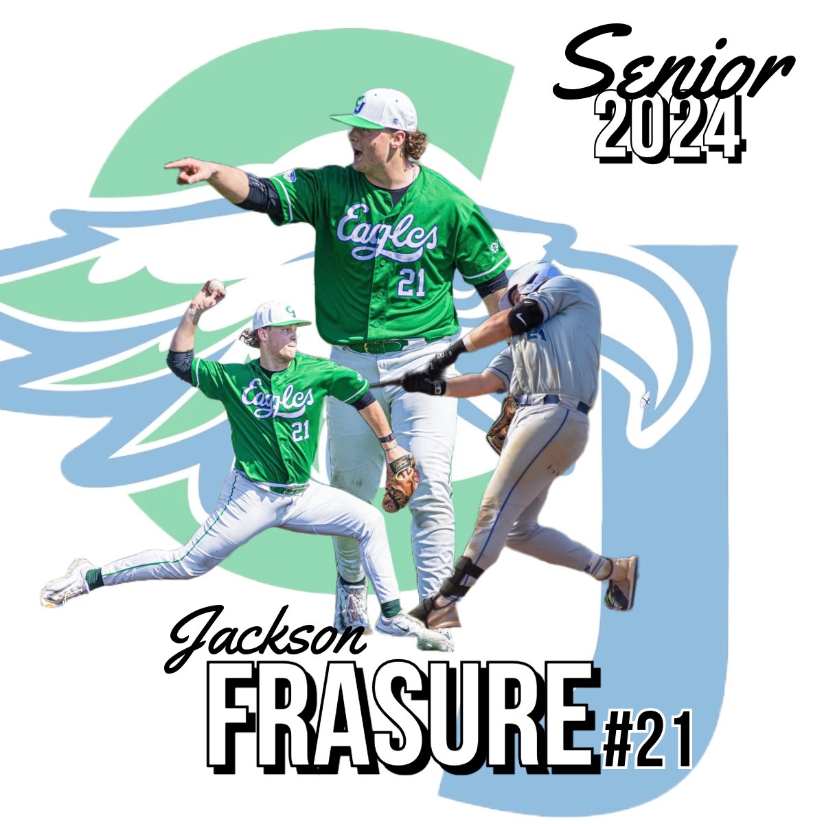 A four-year varsity starter, Jackson has been a two-way standout. With 12 career home runs and 215 strikeouts on the mound, he has earned POTY awards for the GCL and the area. He was voted a team captain by his peers each of the last two seasons.

Thank you, Jackson!