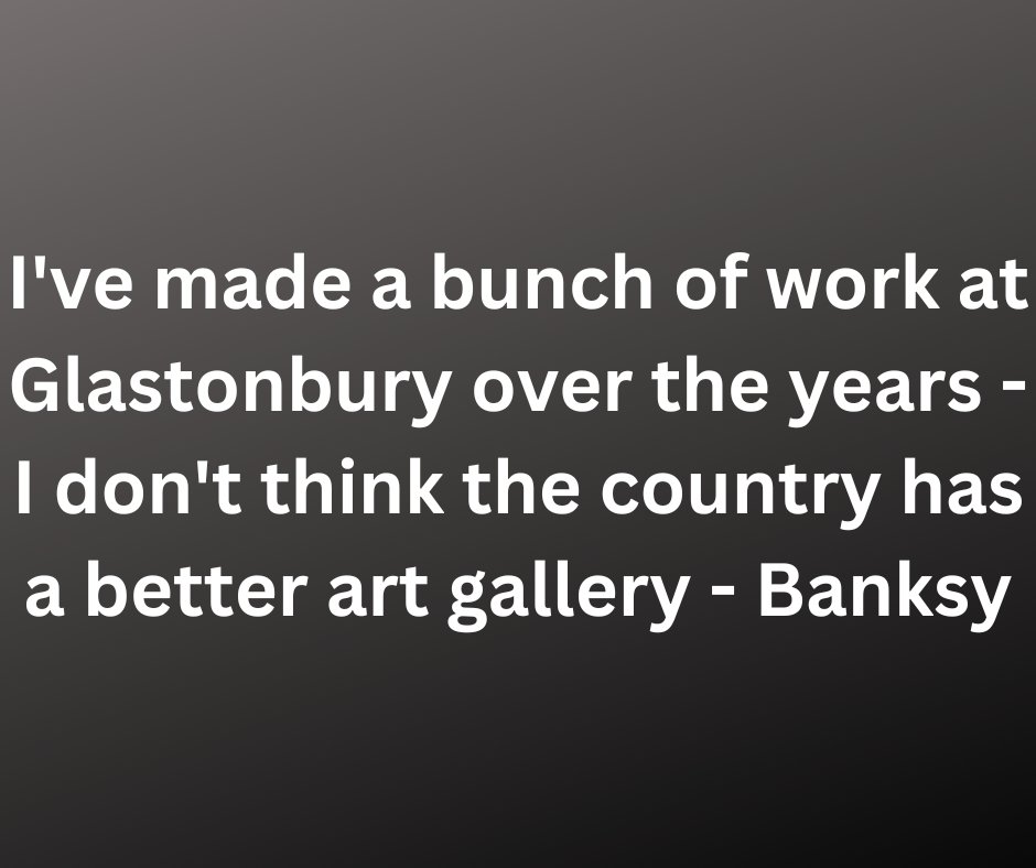 Banksy is one of us!
#glastonbury2024 #glasto2024 #glastonbury #glastonburyfestival #glasto #glastofest #glastophoto #glastonburyinfo #glastonburycountdown #glastonburytickets #festivals #music #festival