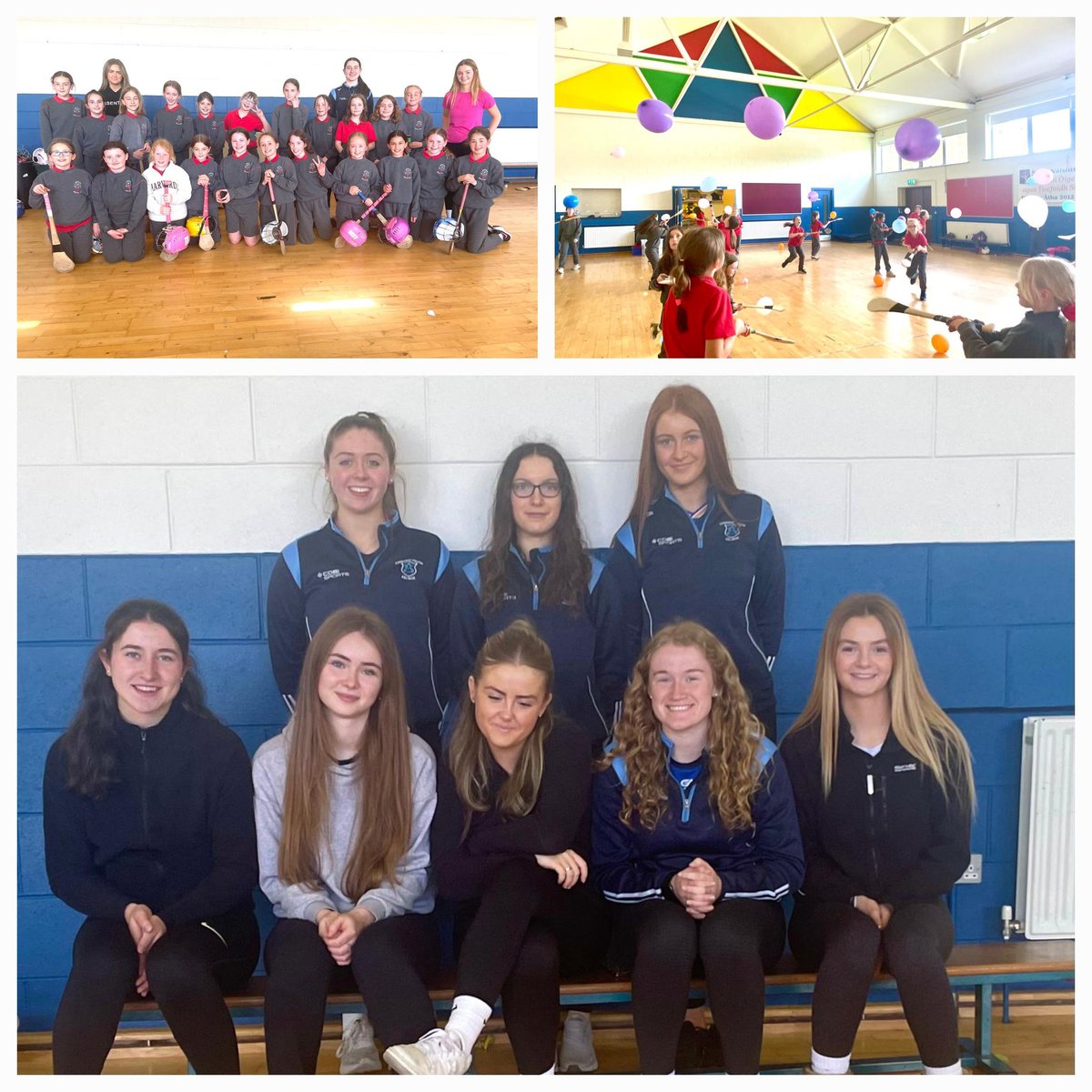 Míle buíochas to Ballina Camogie club, coaches and TY students from St Anne's, in leading FMS for camogie, with pupils in Naíonáin Mhóra-Rang 3, in recent weeks. @BallinaGAA @ActiveFlag @NenaghGuardian @TippCumanNamBun @stannescck #Wellbeing #Leading