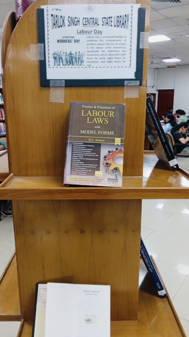 Book Display on the occasion of Labour Day today #InternationalLabourDay2024 #May1st  #MayDay @RrrlfKolkata