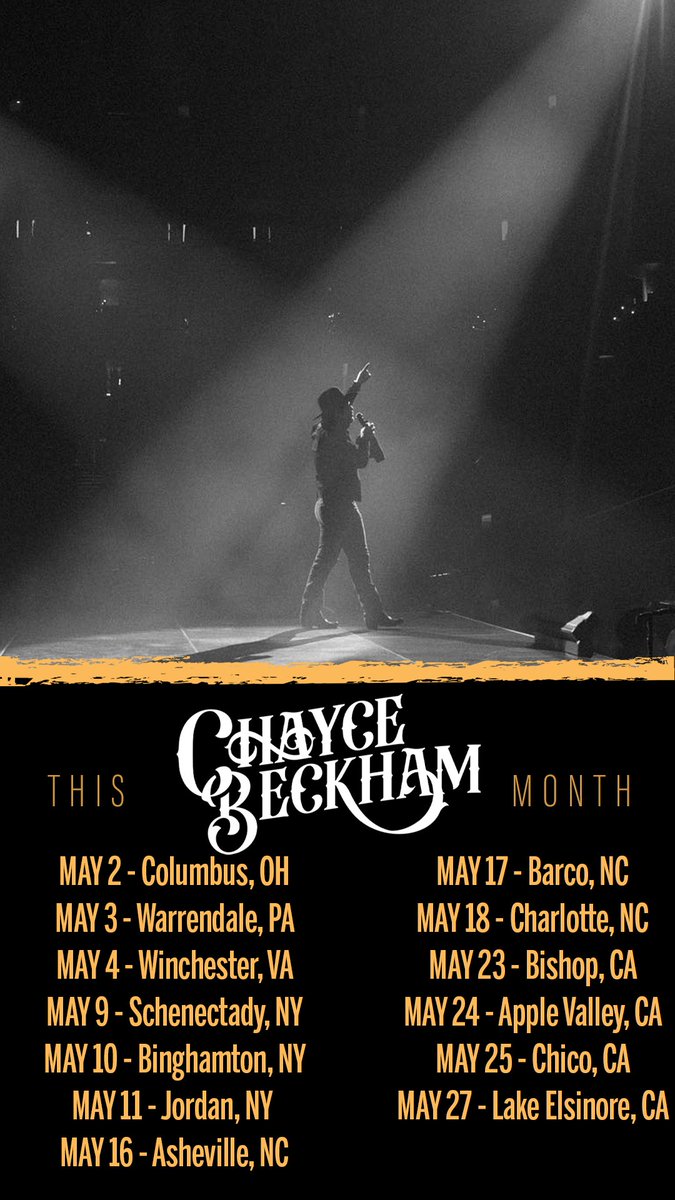 Can't wait to be in your city this month and sing for ya! chaycebeckham.com/tour/