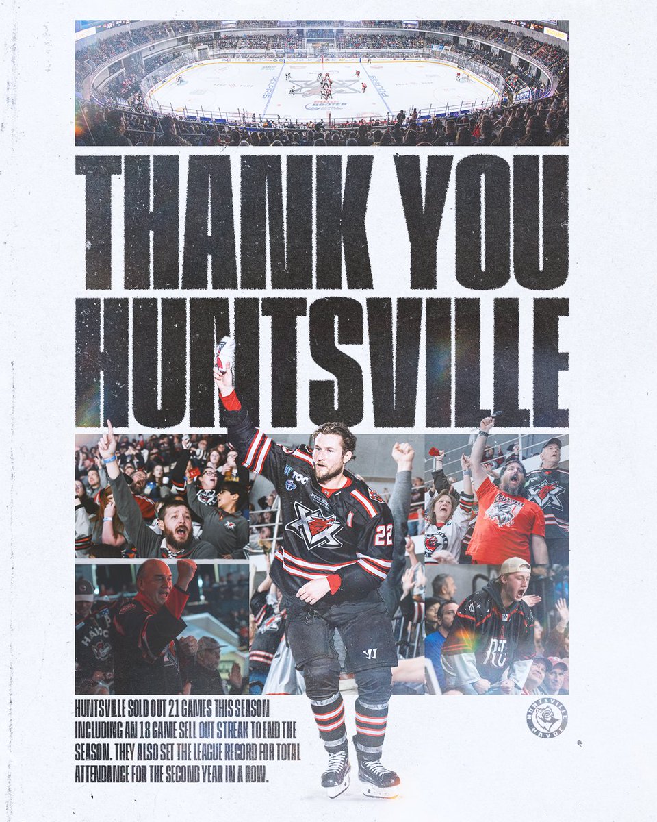 Thank you for making our 20th season another record breaking season, Huntsville. There's no place like the Rocket City ♥️