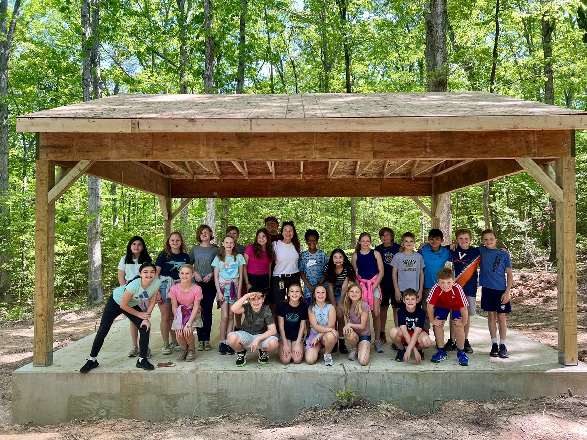“Oh my gosh-it’s really here!”
“Wow, it’s beautiful!”
“WE DID IT!!!”

Our new nature center isn’t quite finished, but we’ve finally gone vertical! GO WILD (Goochland Outdoors: Wilderness Inquiry Learning Destination) will soon be ready for classes to find joy in learning outside.