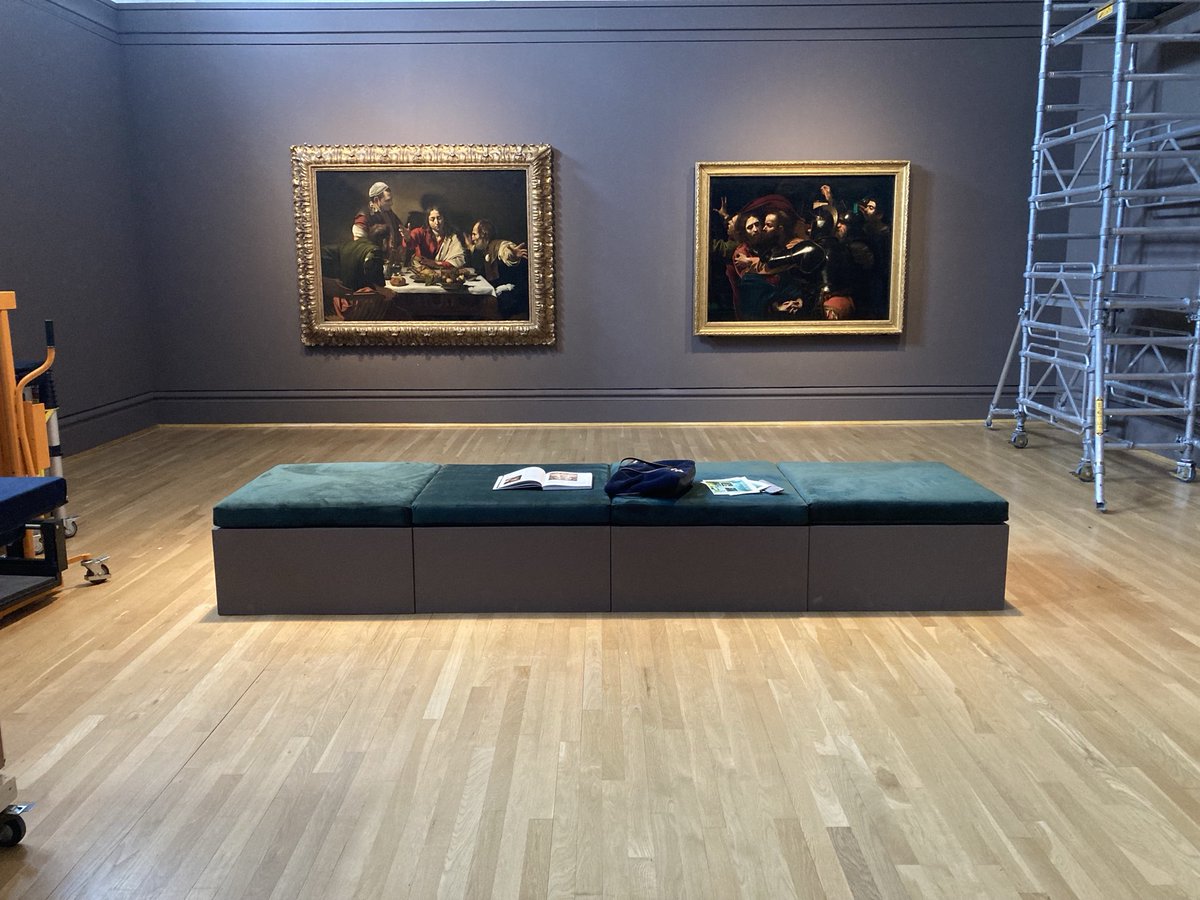 A day like no other ⁦@UlsterMuseum⁩ hanging two Caravaggios. Thanks to #NG200 ⁦@NationalGallery⁩ & ⁦@NGIreland⁩ opens ⁦@UlsterMuseum⁩ 10 May unmissable