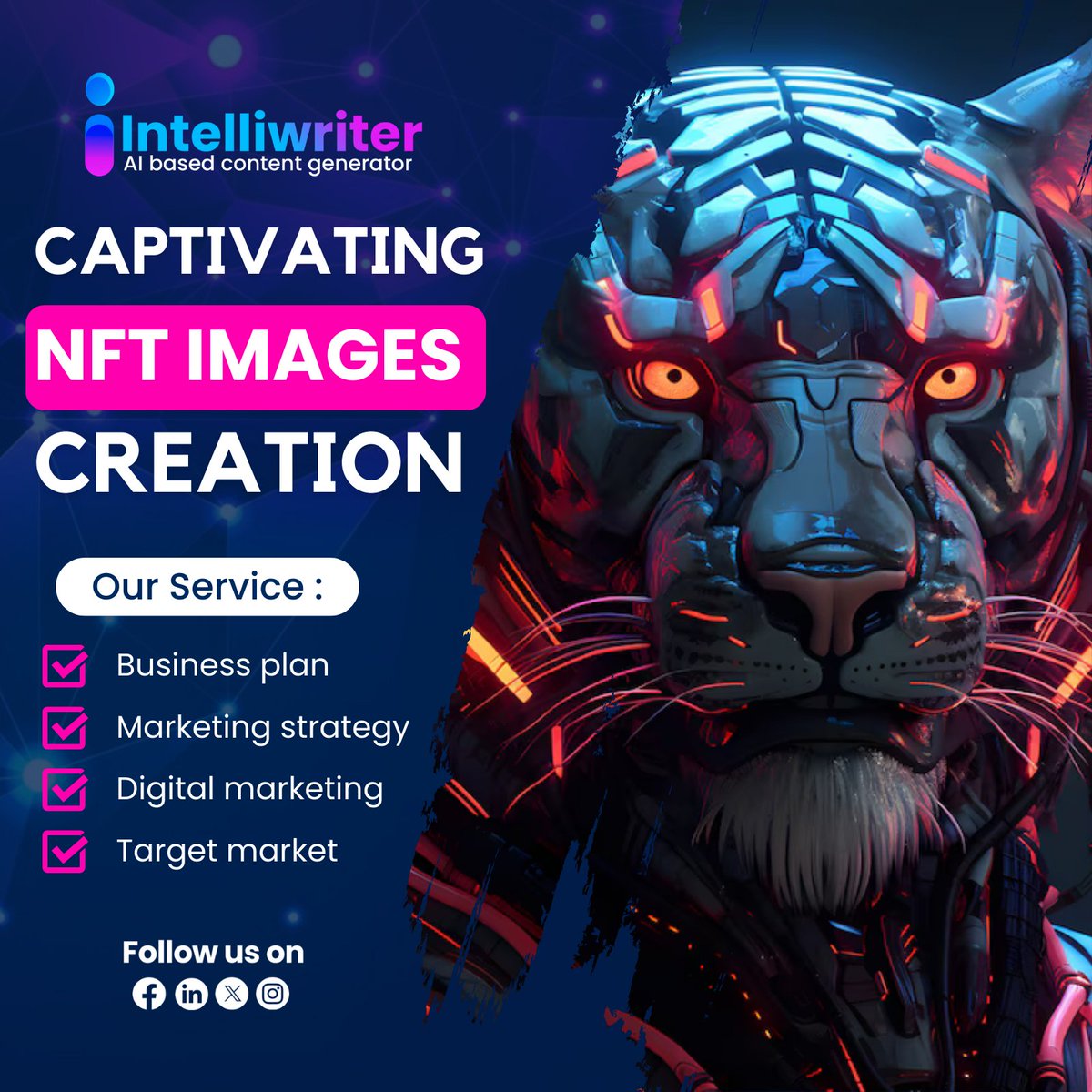 Unlock the Power of Captivating NFT Image Creation with Intelliwriter!🖼️

Elevate your business with Intelliwriter today!

📈 Business Plan Development
📣 Digital Marketing Solutions
🚀 Marketing Strategy Creation

intelliwriter.io
#Intelliwriter #AIBasedContentGenerator