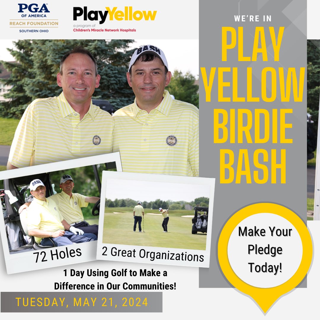Dave MacLaughlin & Andy Oxender from The Golf Club at Little Turtle have helped #ChangeKidsHealth by raising an average of $300 per birdie they've made at the annual #PlayYellow Birdie Bash over the last three years supporting their @CMNHospitals - @nationwidekids. 

Make a…