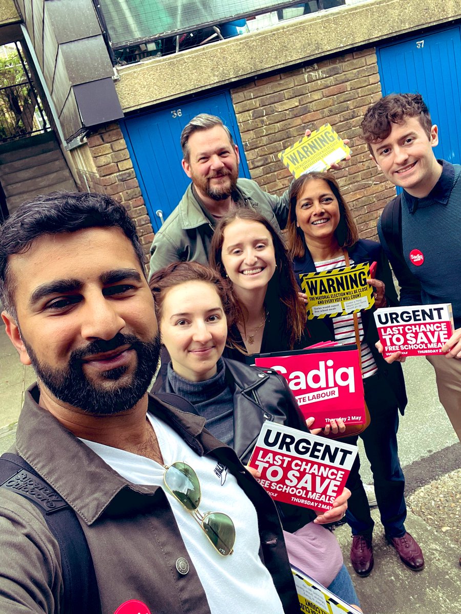 Brilliant to be back in London on poll of eve campaigning for @SadiqKhan! Sadiq’s flagship policies like free school meals for all primary school children shows why he deserves to be re-elected. Great response on the #labourdoorstep in Brixton this afternoon 🌹 #VoteLabour 🗳️
