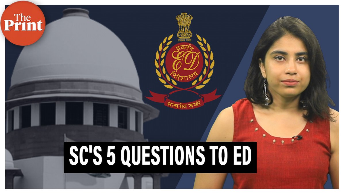 From the timing of Delhi CM Arvind Kejriwal’s arrest, to the gap between the initiation of proceedings & arrest, SC has demanded answers to 5 questions from ED.

@MandhaniApoorva tells you what the 5 questions are, in #ThePrintVideo:

youtu.be/EGsLQmR5wdw