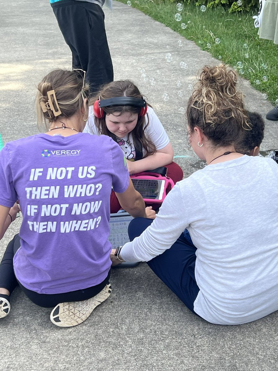 Our staff and students <a href="/BPEKnights/">BPE Knights</a> are having a blast doing outdoor activities following their Achilles Kids run today. Notice the communication devices being used to ensure access for ALL. <a href="/ToddAHawks/">Todd Hawks</a> <a href="/MeghanHighfield/">Meghan Highfield</a> #wearewayne
